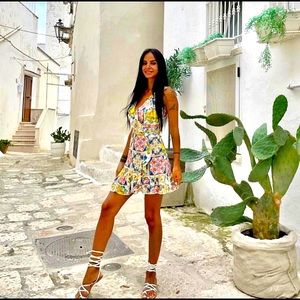 RARE D&G inspired Luisa Positano wrap dress